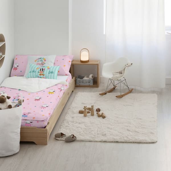 Sengetøy med glidelås Peppa Pig Awesome Flerfarget 90 x 200 cm 90 x 1 x 200 cm