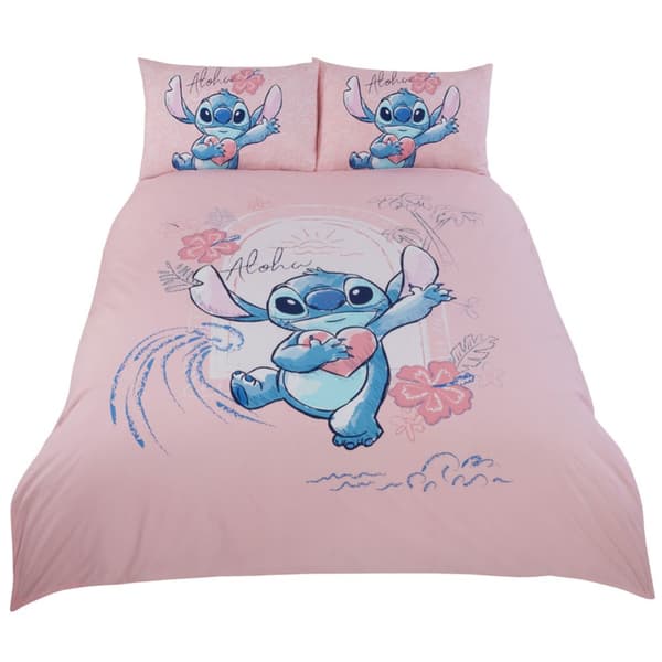 Lilo & Stitch Aloha påslakanset Dusty Pink Double