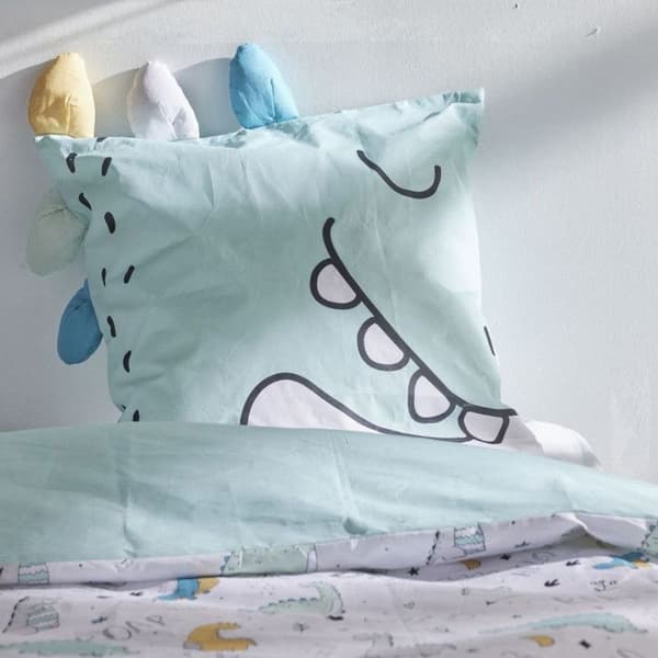 Påslakanset 140 x 200 "Dino star" Vändbar 100% bomull / 57 trådar/cm²