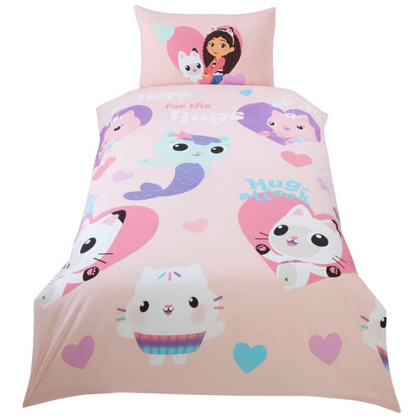 Gabby´s Dollhouse Hug Duvet Set Pink/Blue/Purple Single