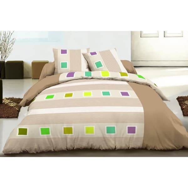 Påslakanset i bomull 240x260 cm Cuby Beige
