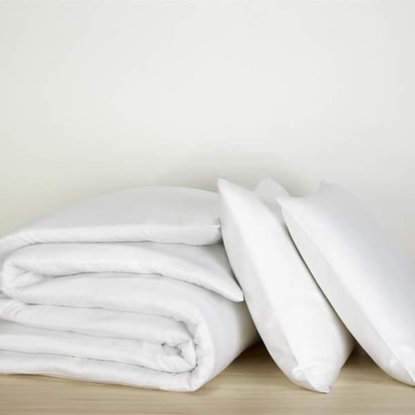 Duvetöverdrag - De Witte Lietaer - Olivia - Satin av bomull - Storlek stor - Vit