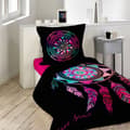 Miniatyrbild 1 av 2: set 2 p. 140 x 200 cm trycker 42 trådar ritning lycklig plats