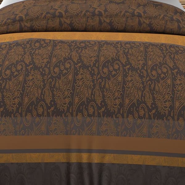 Påslakanset i bomull 57 trådar 140x200 cm CASHMERE ockra, av Soleil d'Ocre