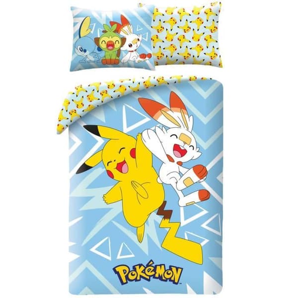 Påslakanset - POKEMON - Pikachu Team - 140x200 cm - Mikrofiber - Barn