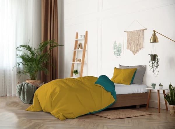 Mb home italien - B-CP-NC-1P-32-ocra/bott - Italienskt Sängkläder Naturlig Färg Påslakan Set Naturlig Färg