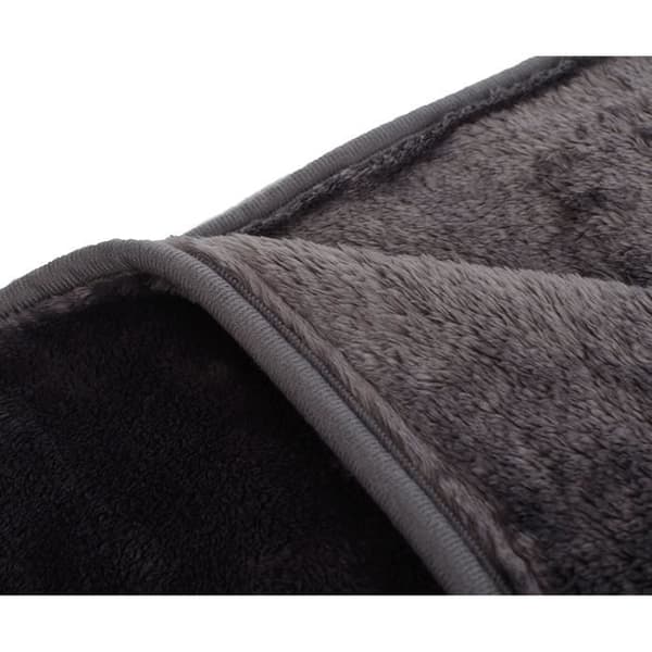 Gözze Cashmere Feeling Filt, Polyester, Antracit, 180 x 220 cm - 40128-91-180220