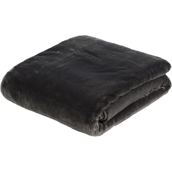 Gözze Cashmere Feeling Filt, Polyester, Antracit, 180 x 220 cm - 40128-91-180220