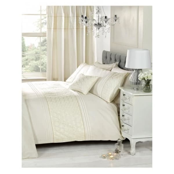 Everdean Floral Cream King Size Sängkläder Set - Beige - Klassisk - Tidlös