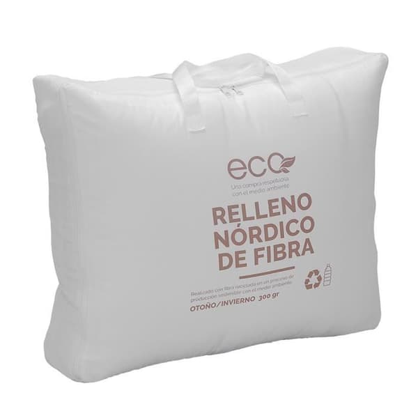 Återvunnet fiber täcke höst/vinter 300gr - PIKOLIN HOME - 260x220cm - Vit - Syntet - Sovrum
