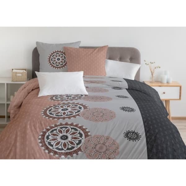 YUCATAN påslakanset 100% bomull - Rosa - 240x260 cm