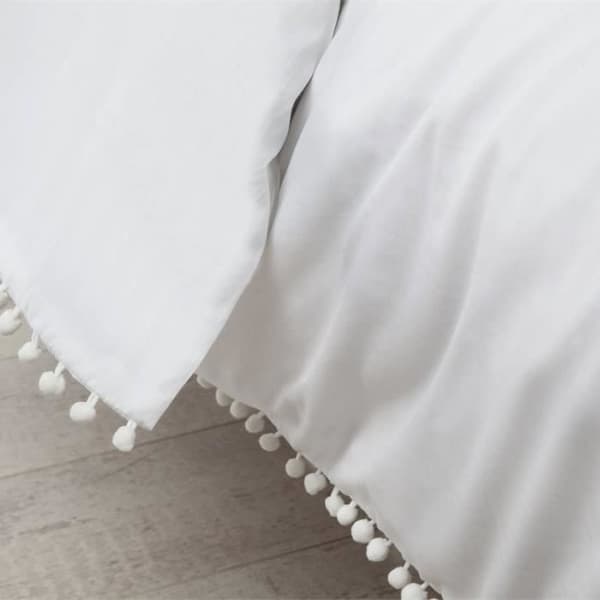 Duvetfodral - Papillon Brisbane - 1 person - Percale 100% bomull - Vit - 140 x 220 cm