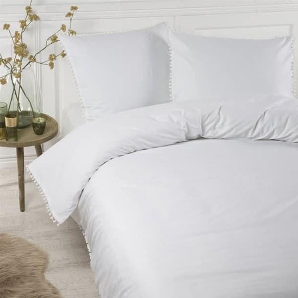 Duvetfodral - Papillon Brisbane - 1 person - Percale 100% bomull - Vit - 140 x 220 cm