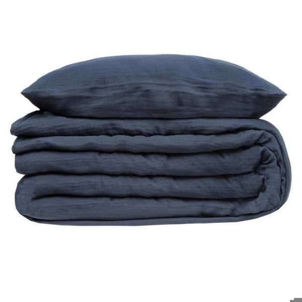 Sängkläder - Marin - 240 x 220 cm - 100% bomull - 2 örngott - Elegant och trendig