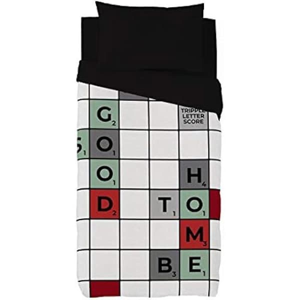 Scrabble Påslakan - NATURALS - 180 säng - 100 % bomull - Vit - Rektangulär - Modern