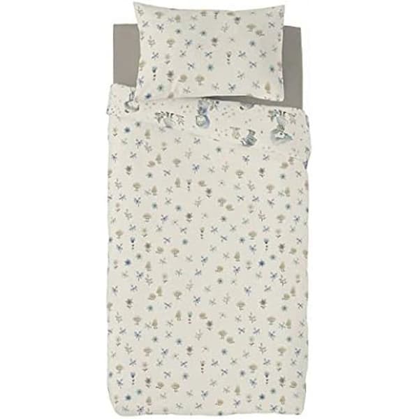 COOL KIDS Dery vändbart påslakan för 80/90 cm säng - Polyester - Vit
