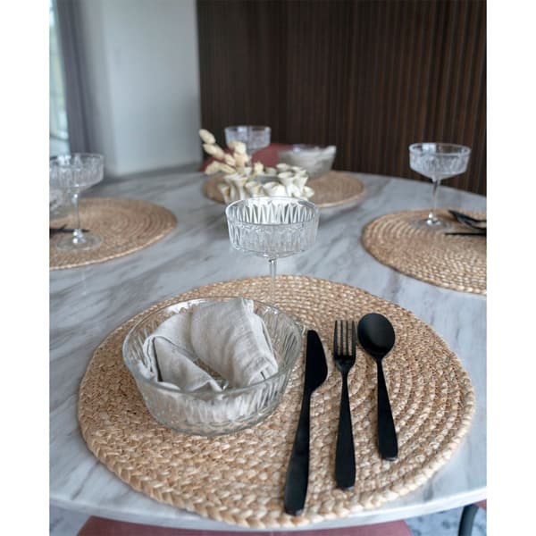 Bombay Placemat Ø38cm, Set om 4 Natur.