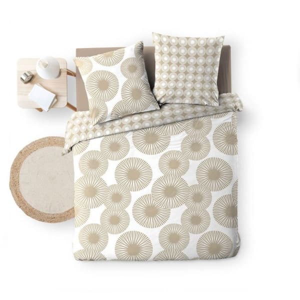 Reversible duvet cover set + 240 x 220 cm bomull 57 trådar + 2 örngott Nebulla