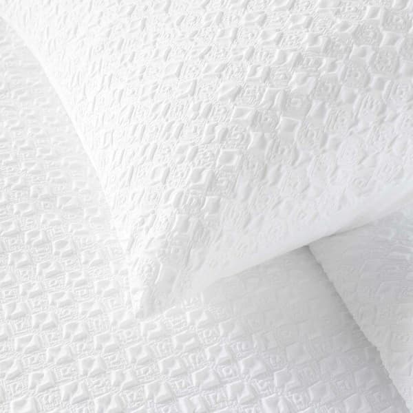 Duvetöverdrag 240 x 220 cm mikrofiber våfflad Litea Vit