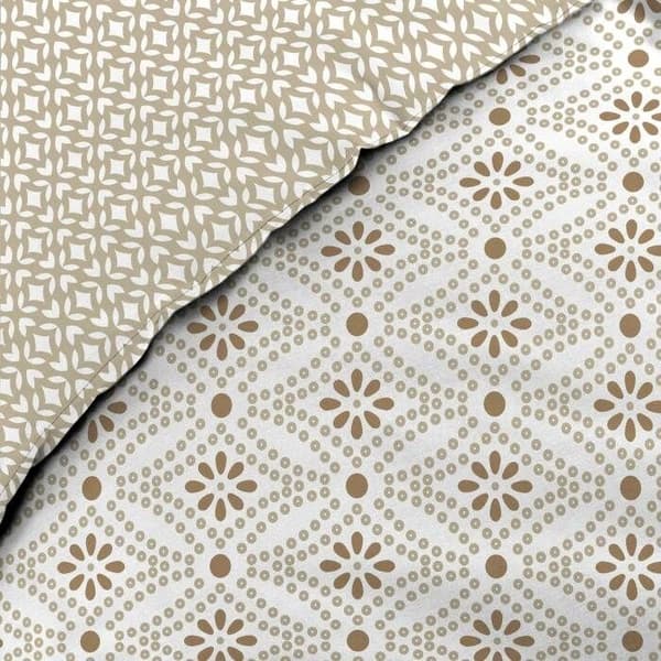 Vändbar täckesett + 240 x 220 cm i 57 trådar bomull + 2 Brianna örngott
