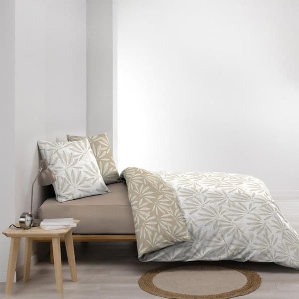Parure av duvet vändbar + 240 x 220 cm bomull 57 trådar + 2 örngott Malia
