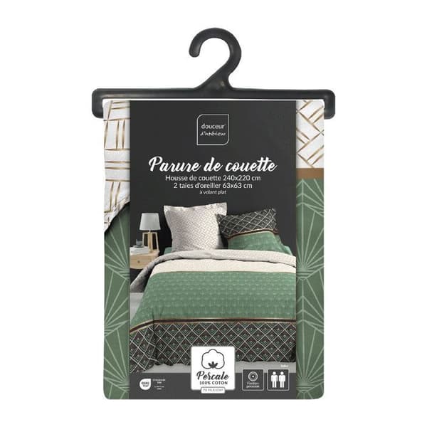 parure 3 p. 260 x 240 cm percale imp. 78 trådar allover belor