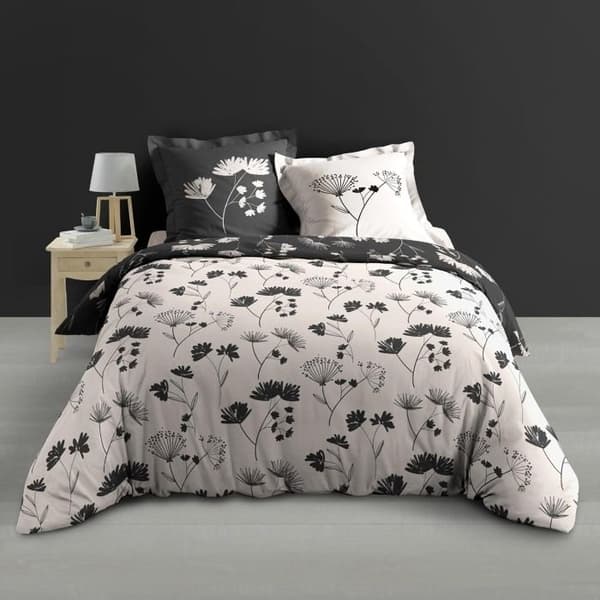 Sängöverkast 260 x 240 cm percale av bomull 78 trådar + 2 örngott Iris
