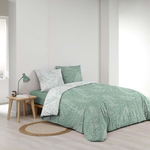 Vändbar duvetöverdrag 240 x 220 cm – 57 trådar bomull Cassia Salvia