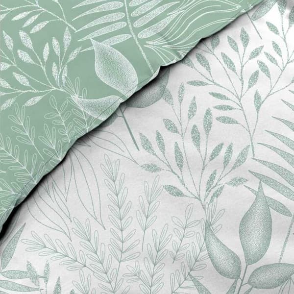 Vändbar duvetöverdrag 240 x 220 cm – 57 trådar bomull Cassia Salvia