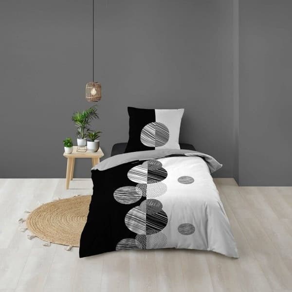 Dynaöverdrag 1 person 140 x 200 cm 100% bomull 57 trådar Stormi