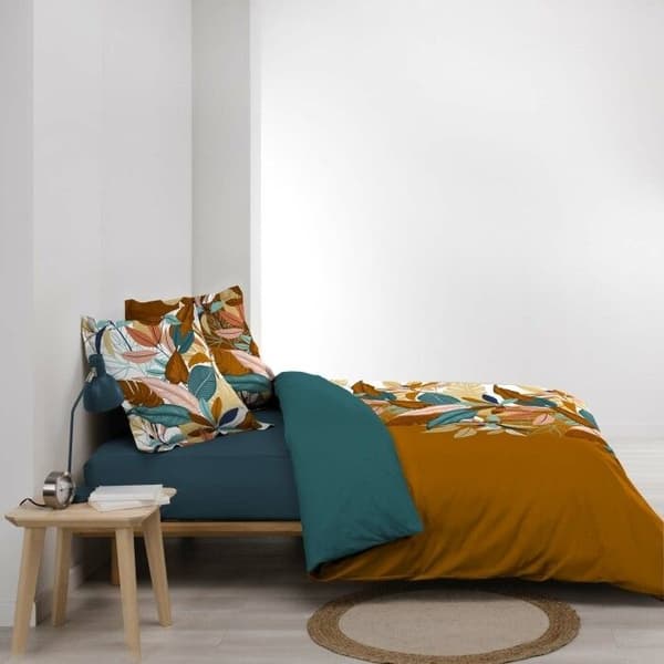 Duvetöverdrag 260 x 240 cm i percale av bomull 78 trådar tryckt Yucca