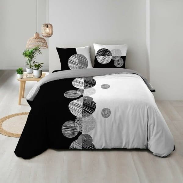 Duvetöverdrag 240 x 220 cm bomull 57 trådar + 2 örngott Stormi