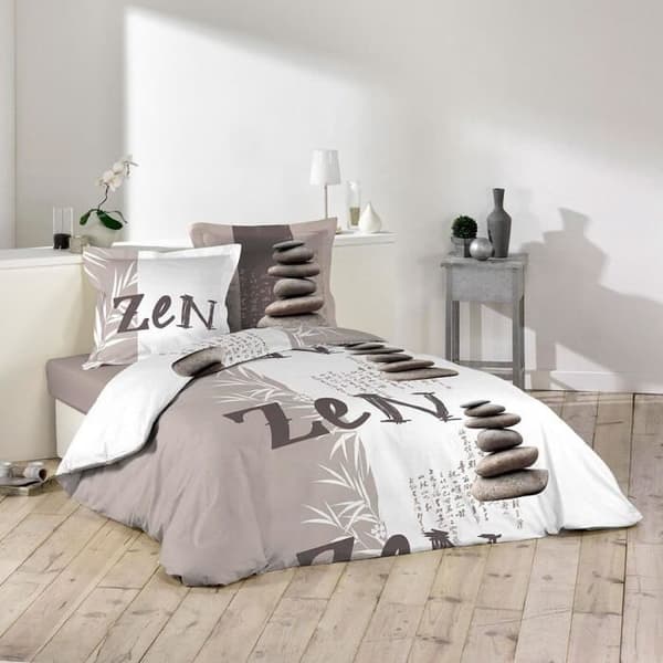 Duvetöverdrag - 220 x 240 cm + örngott - Zen stenar