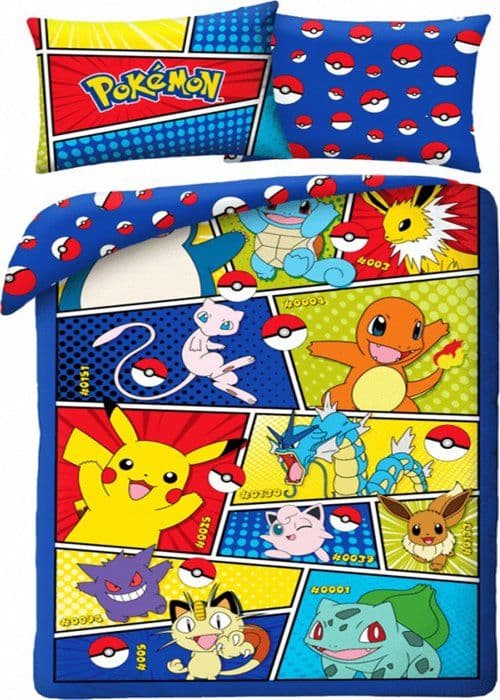 Pokémon påslakan 140×200cm, 70×90 cm Artikelnummer: HAX612314