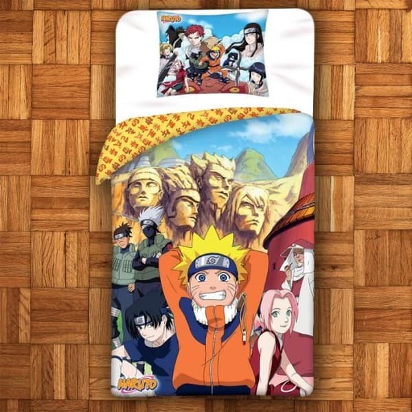 Sängset - Naruto - Japanska tecken - 200x140 cm - 100% Bomull - Officiell licens