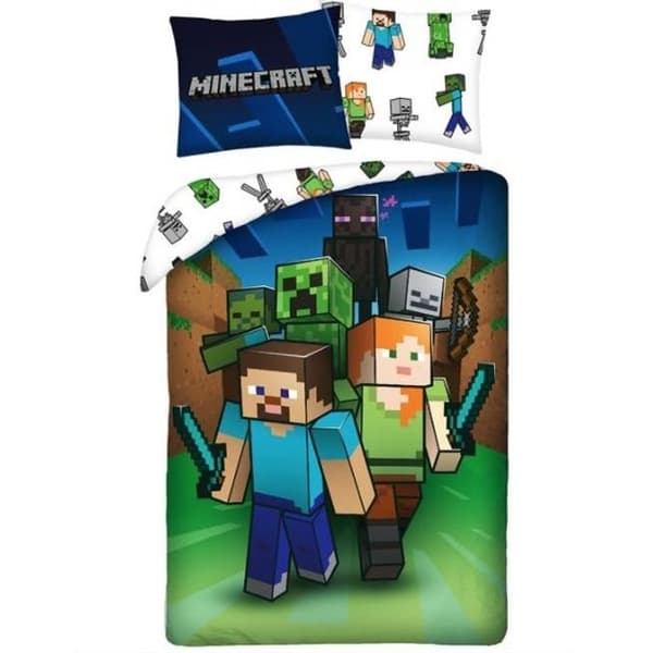 Minecraft Sängkläder 160 × 200 cm, 70 × 80 cm