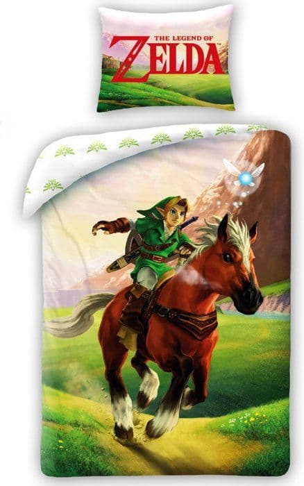Sängkläder - Legend of Zelda - Epona - 140x200 cm - 70x90 cm - 100% Bomull