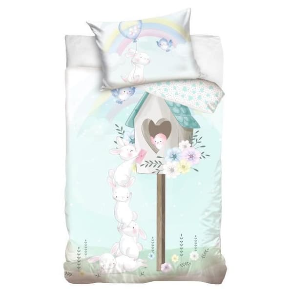 Carbotex påslakan Rabbits junior 100 x 135 cm bomull