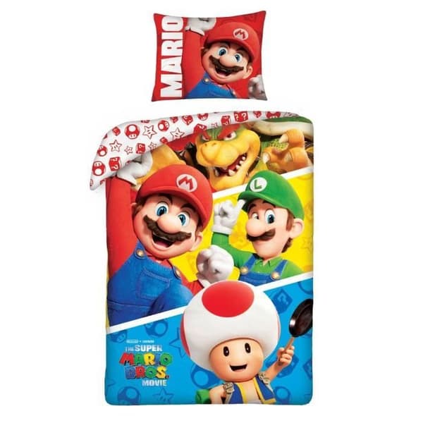 Nintendo Film Strip Super Mario Bros Single Duvet Cover Set