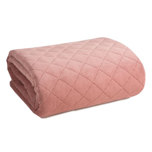 MILO dekorativt sengetæppe 220x240 pink