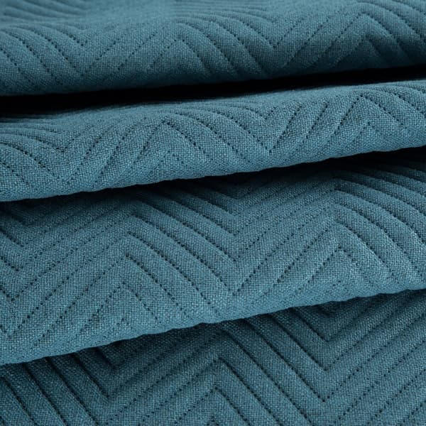 Dekorativt LINEN överkast 220x240 blå fiskben