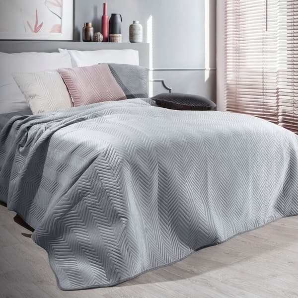 Koristeellinen päiväpeite SOFIA 170x210 hopea
