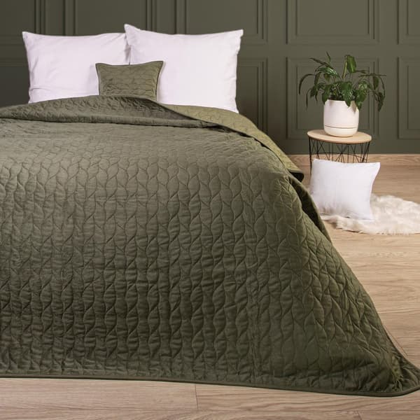 Verde dekorativt sengetæppe 240x220 Darymex grøn