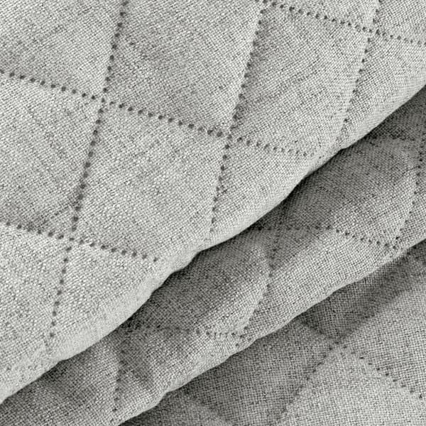 Dekorativt LINEN sengetæppe 70x160 beige quiltet i et geometrisk mønster