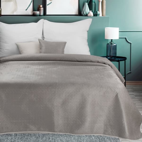 Dekorativt sengetæppe LUIZ 170x210 beige quiltet