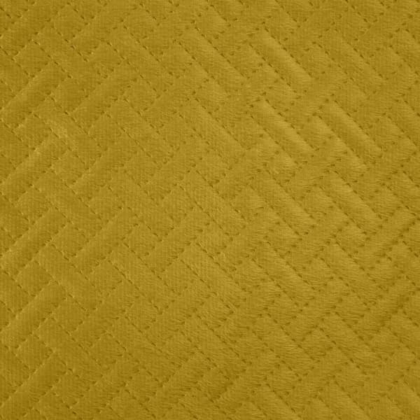 Dekorativt överkast LUIZ 200x220 senap quiltat