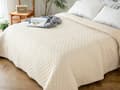Miniatyrbillede 5 af 7: Dekorativt sengetæppe TERRA 220x240 quiltet lys beige
