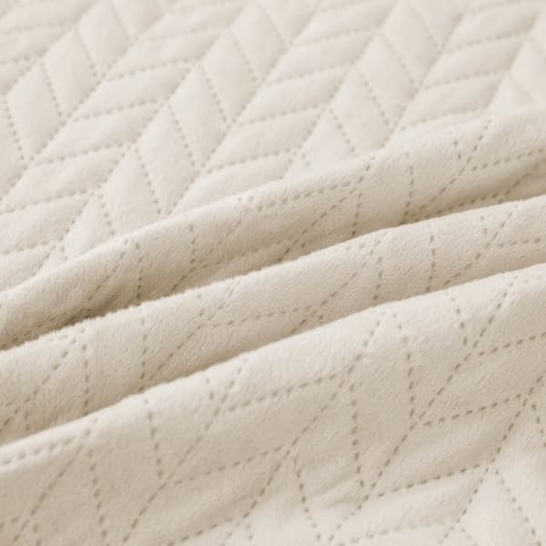 Dekorativt sengetæppe MOXIE 160x220 fløjls cappuccino