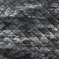 BLINK dekorativt sengetæppe 170x210 sort sølv quiltet