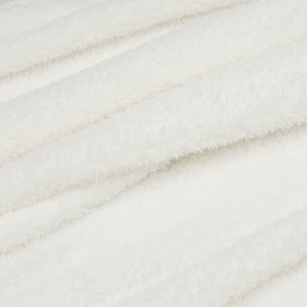 LORI filtkast 70x160 Design91 vit mjuk och fluffig